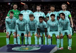 Ousmane Diomandé avec le Sporting CP avant un match de Ligue des Champions au stade San Mamés