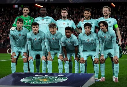 Ousmane Diomandé avec le Sporting CP avant un match de Ligue des Champions au stade San Mamés