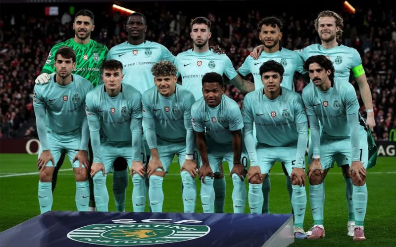 Ousmane Diomandé avec le Sporting CP avant un match de Ligue des Champions au stade San Mamés