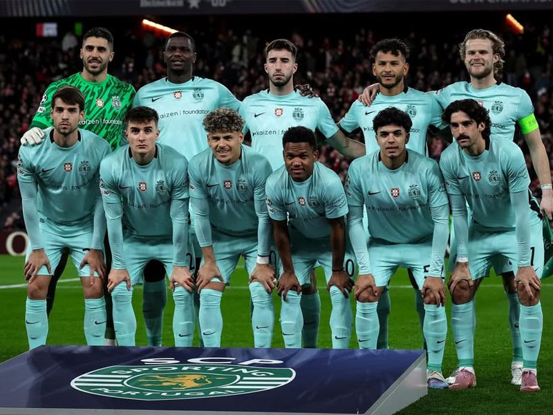 Ousmane Diomandé avec le Sporting CP avant un match de Ligue des Champions au stade San Mamés