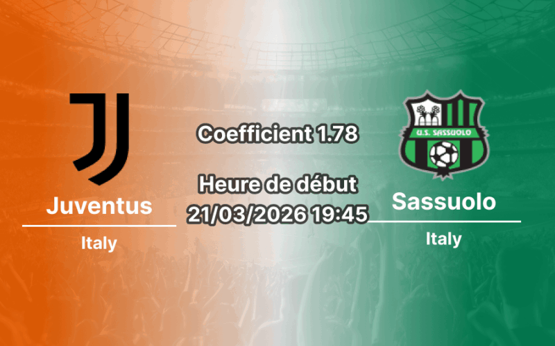 Pronostic Juventus – Sassuolo