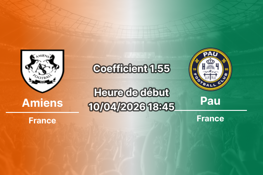 Pronostic Amiens SC Pau FC Ligue 2 BKT journée 30 10 avril 2026 – analyse et meilleurs paris au Stade de la Licorne