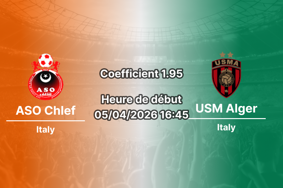 Pronostic ASO Chlef – USM Alger