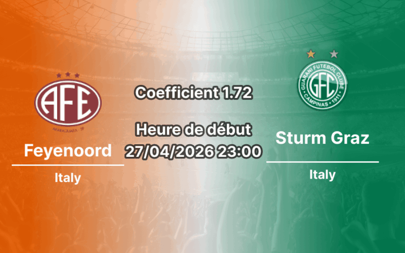 Pronostic Feyenoord – Sturm Graz