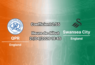 Pronostic QPR – Swansea 21/04/2026 : forme, statistiques et paris recommandés. L'analyse de Kouadio Yao sur Bookmakers225.ci.