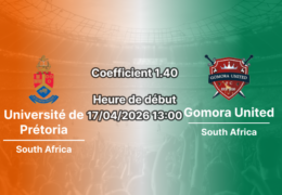 Pronostic Université de Prétoria – Gomora United : duel de milieu de tableau au ABSA Tuks Stadium