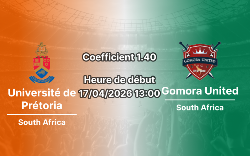 Pronostic Université de Prétoria – Gomora United : duel de milieu de tableau au ABSA Tuks Stadium