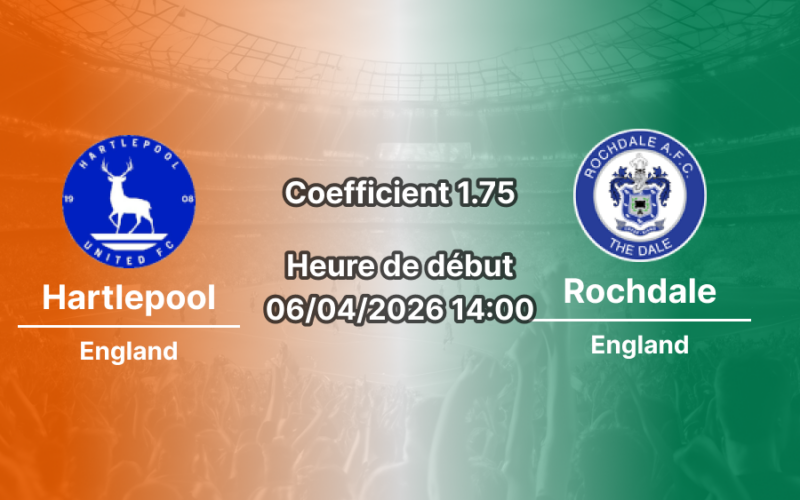 Pronostic Hartlepool – Rochdale