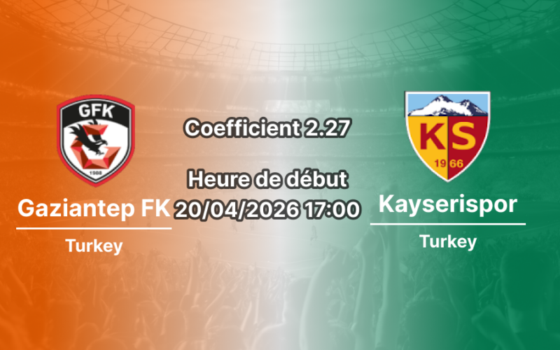 Pronostic Gaziantep FK – Kayserispor