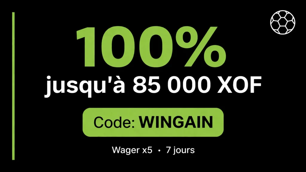 Bonus WinWinBet 85 000 XOF code promo WINGAIN wager x5 Côte d'Ivoire