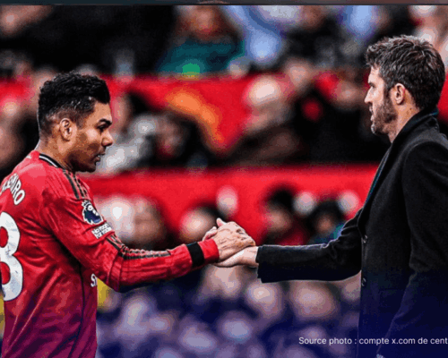 Casemiro en action sous le maillot de Manchester United lors d'un match de Premier League 2025-2026