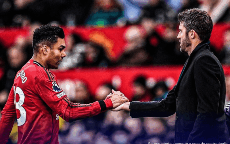 Casemiro en action sous le maillot de Manchester United lors d'un match de Premier League 2025-2026