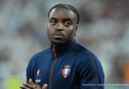 Enzo Boyomo international camerounais lors d'un match avec la sélection du Cameroun