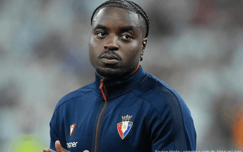 Enzo Boyomo international camerounais lors d'un match avec la sélection du Cameroun