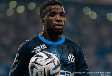 Hamed Junior Traoré milieu offensif ivoirien de l'Olympique de Marseille en Ligue 1 saison 2025-2026