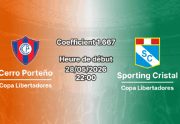 Pronostic Cerro Porteño Sporting Cristal à l'Estadio La Nueva Olla Asunción, Copa Libertadores J6 28 mai 2026