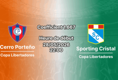 Pronostic Cerro Porteño Sporting Cristal à l'Estadio La Nueva Olla Asunción, Copa Libertadores J6 28 mai 2026