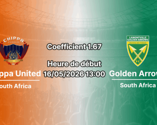 Pronostic Chippa United Golden Arrows au Nelson Mandela Bay Stadium Gqeberha, Betway Premiership 16 mai 2026