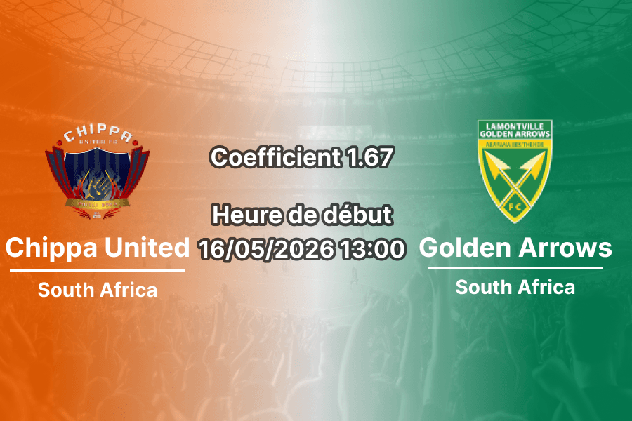 Pronostic Chippa United Golden Arrows au Nelson Mandela Bay Stadium Gqeberha, Betway Premiership 16 mai 2026