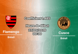 Pronostic Flamengo Cusco au Maracanã Rio de Janeiro, Copa Libertadores Groupe A dernière journée 27 mai 2026