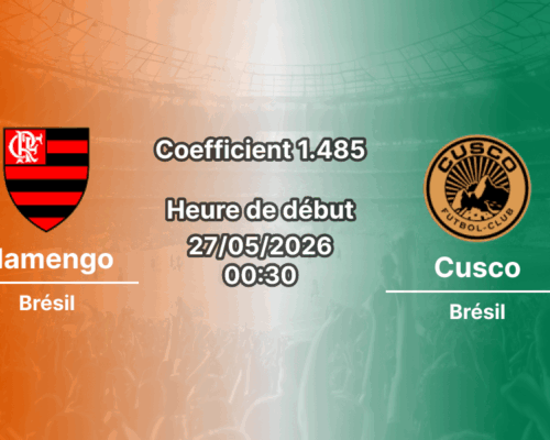 Pronostic Flamengo Cusco au Maracanã Rio de Janeiro, Copa Libertadores Groupe A dernière journée 27 mai 2026