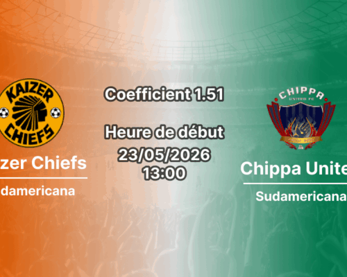 Pronostic Kaizer Chiefs Chippa United au Moses Mabhida Stadium Durban, Betway Premiership Round 30 23 mai 2026