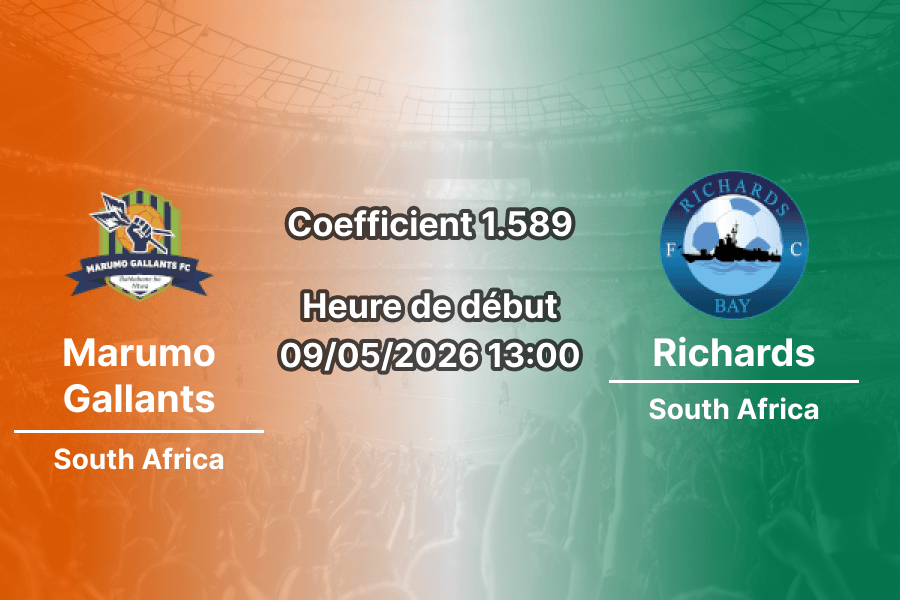 Pronostic Marumo Gallants Richards Bay — Dr Petrus Molemela Stadium Bloemfontein, journée 28 Betway Premiership 9 mai 2026