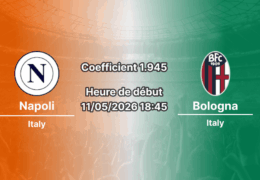 Pronostic Napoli Bologna Serie A journée 36 au Stadio Diego Armando Maradona 11 mai 2026 — analyse cotes 1xBet Côte d'Ivoire