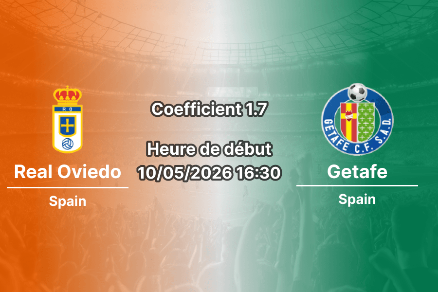 Pronostic Real Oviedo Getafe La Liga journée 35 au Nuevo Carlos Tartiere 10 mai 2026 — analyse cotes 1xBet Côte d'Ivoire