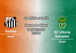 Pronostic Santos Vitoria Salvador à Vila Belmiro São Paulo, Brasileirão Série A Journée 18 30 mai 2026