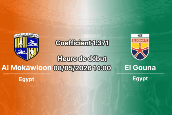 Pronostic Al Mokawloon El Gouna, Arab Contractors Stadium, Premier League égyptienne, mai 2026