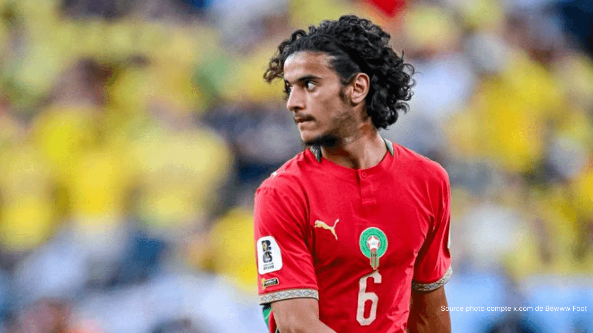 Ayyoub Bouaddi international marocain Lions de l'Atlas Mondial 2026, match contre le Brésil