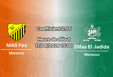 Pronostic MAS Fez Difaa El Jadida – Botola Pro journée 25 au Complexe Sportif de Fès, 17 juin 2026