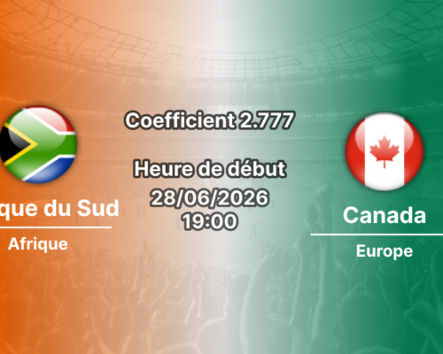 Pronostic Afrique du Sud Canada – SoFi Stadium Los Angeles, 16es de finale Coupe du Monde 2026, 28 juin
