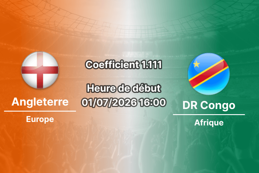Pronostic Angleterre DR Congo – Mercedes-Benz Stadium Atlanta, 16es de finale Coupe du Monde 2026, 1er juillet