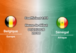 Pronostic Belgique Sénégal – Lumen Field Seattle, 16es de finale Coupe du Monde 2026, 1er juillet