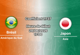 Pronostic Brésil Japon – NRG Stadium Houston, 16es de finale Coupe du Monde 2026, 29 juin