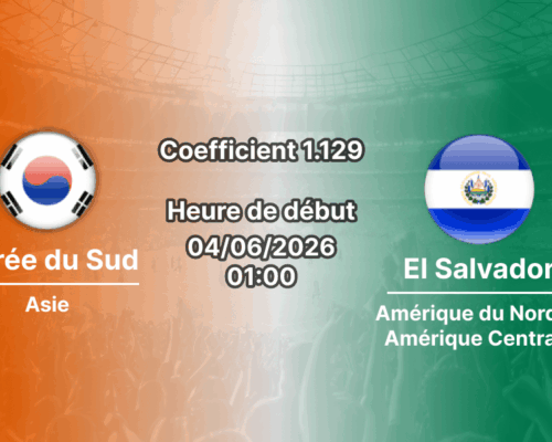 Pronostic Corée du Sud El Salvador au BYU South Field Provo Utah, amical Mondial 2026 préparation 3 juin