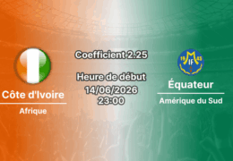 Pronostic Côte d'Ivoire Équateur – groupe E Mondial 2026 au Lincoln Financial Field Philadelphie, 14 juin 2026