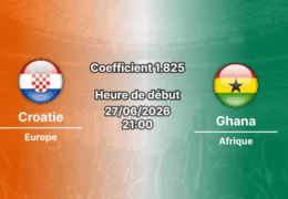 Pronostic Croatie Ghana – Lincoln Financial Field Philadelphie, Coupe du Monde 2026, groupe L, 27 juin