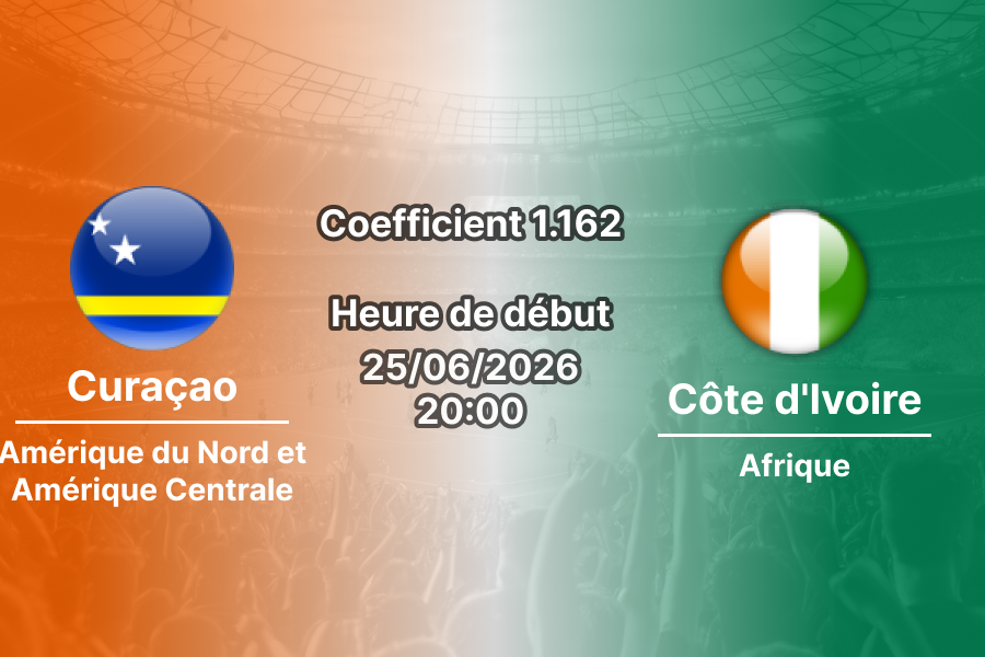 Pronostic Curaçao Côte d'Ivoire – Lincoln Financial Field Philadelphie, Coupe du Monde 2026, groupe E, 25 juin