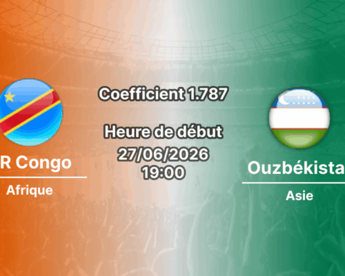Pronostic DR Congo Ouzbékistan – Mercedes-Benz Stadium Atlanta, Coupe du Monde 2026, groupe K, 27 juin