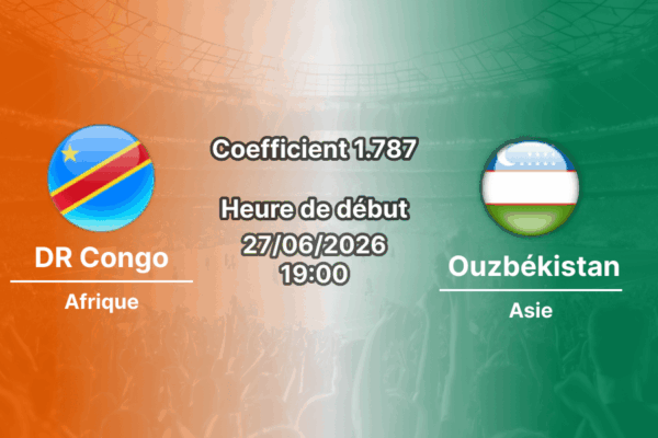 Pronostic DR Congo Ouzbékistan – Mercedes-Benz Stadium Atlanta, Coupe du Monde 2026, groupe K, 27 juin