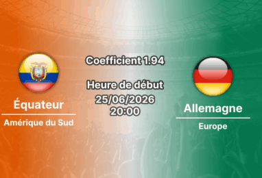 Pronostic Équateur Allemagne – MetLife Stadium East Rutherford, Coupe du Monde 2026, groupe E, 25 juin