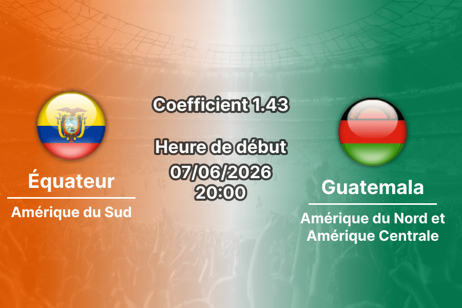 Pronostic Équateur Guatemala – match amical au ScottsMiracle-Gro Field Columbus, 7 juin 2026