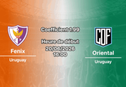 Pronostic Fenix Oriental – Parque Capurro Montevideo, Segunda División Uruguay 20 juin 2026