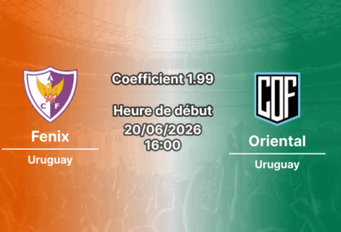 Pronostic Fenix Oriental – Parque Capurro Montevideo, Segunda División Uruguay 20 juin 2026