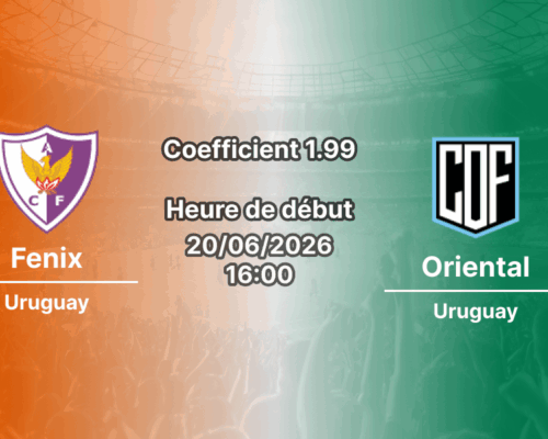 Pronostic Fenix Oriental – Parque Capurro Montevideo, Segunda División Uruguay 20 juin 2026