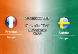 Pronostic France Suède – MetLife Stadium East Rutherford New York, 16es de finale Coupe du Monde 2026, 30 juin
