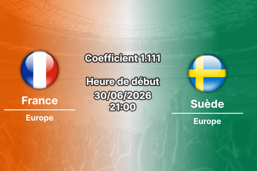 Pronostic France Suède – MetLife Stadium East Rutherford New York, 16es de finale Coupe du Monde 2026, 30 juin